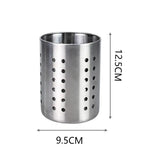 boîte rangement ustensiles perforée moderne acier inoxydable argenté cuillères fourchettes couteaux