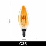 ampoules filament spirale dorée retro or noir opalescent e27 2200k 22w 20000h