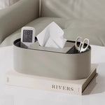 boîte mouchoirs simili cuir moderne blanc orange rangement pinceaux télécommande ciseaux ruban adhésif