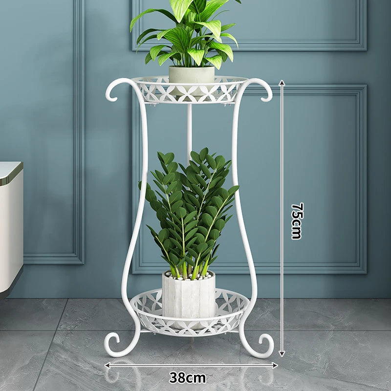 étagères métal or noir blanc plantes intérieur classique moderne autoinstallation multifonctionnels pots