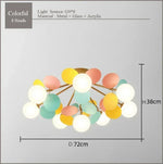 lampe moderne boules colorées blanc vert orange jaune bleu neutre warm cold led 6000k