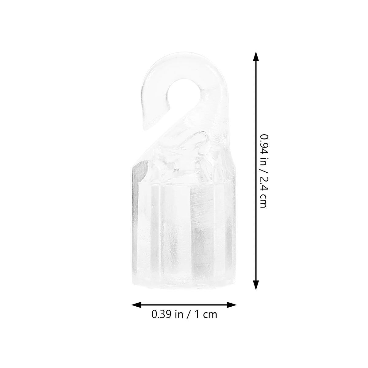 crochet rideau transparent moderne adhésif lisse 1cm large 2.4cm haut 10pcs