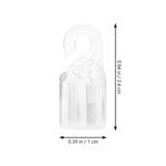 crochet rideau transparent moderne adhésif lisse 1cm large 2.4cm haut 10pcs