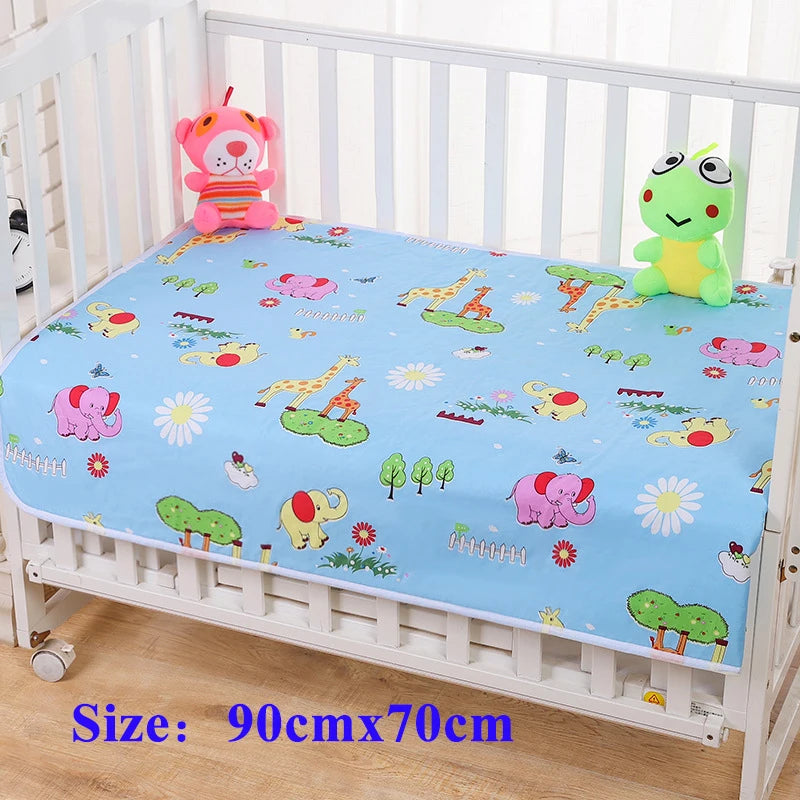coussin change bébé blanc motif animalier waterproof moderne taille 70x90cm