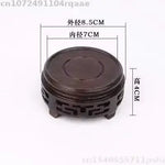 socle rond bois sculpté support décoratif figurine pot fleurs thé