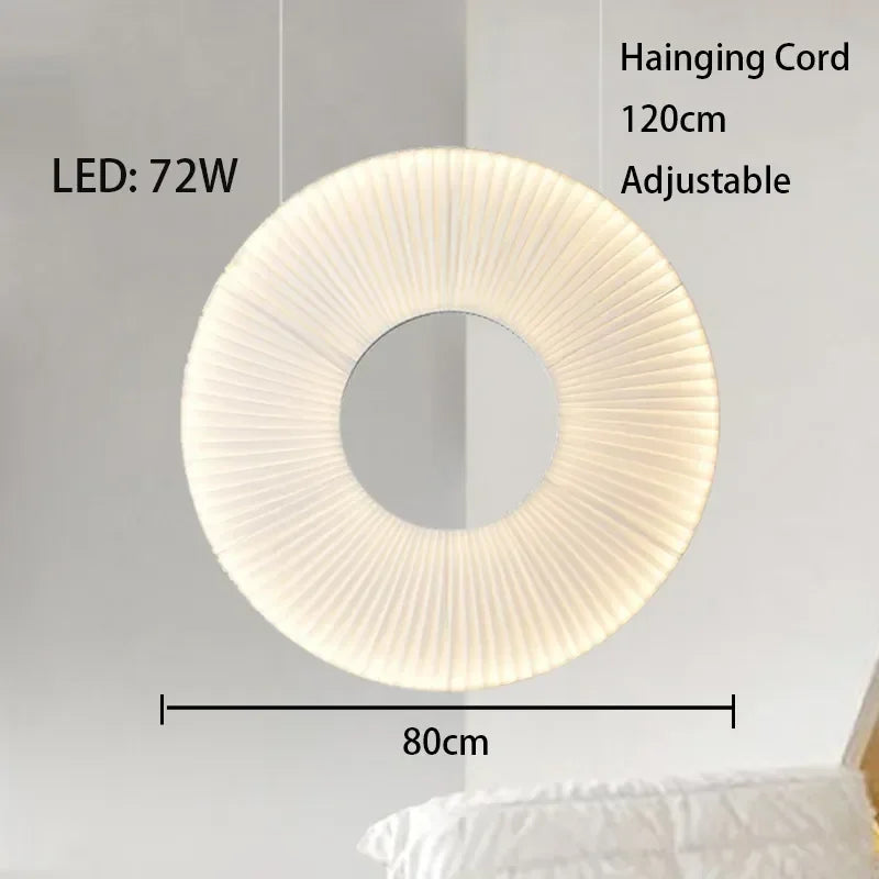 lampes suspendues modernes blanc crème rayures verticales salon chambre hall