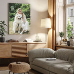 toile d'art moderne minimaliste rectangle vertical blanc sans motif cadre 20x30cm 30x40cm 40x50cm 40x60cm