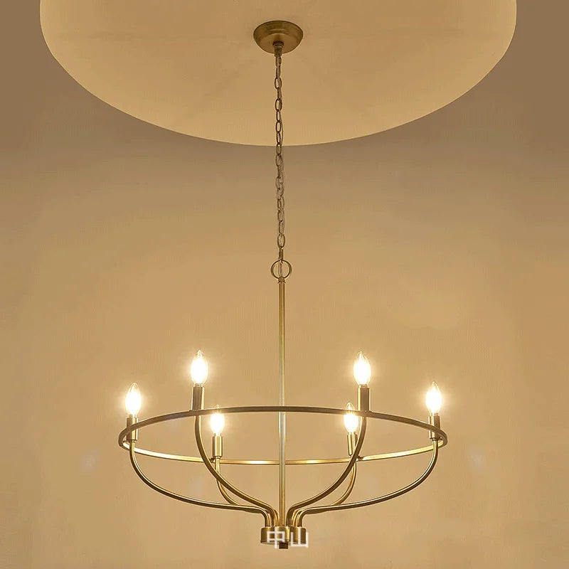 lustre suspendu moderne or antique noir mat base e12 chaîne suspension