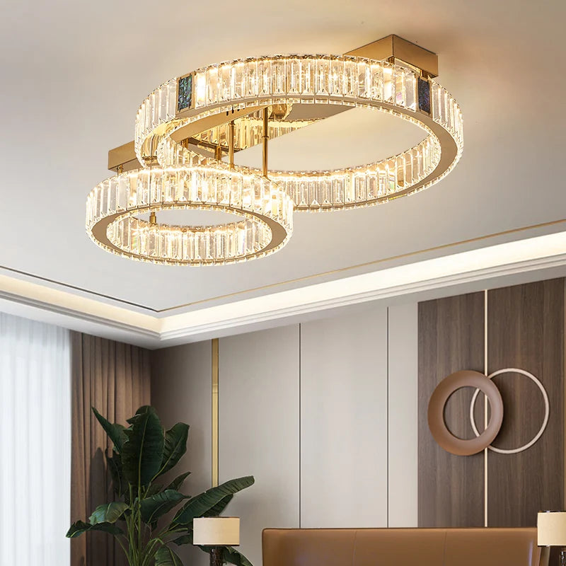 lampe moderne or transparent facettes élégante invisible 249 2000lm 90 260v assemblage salon