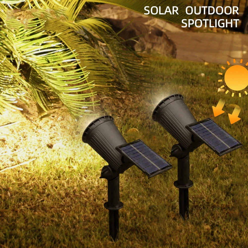 spots solaires extérieurs led rgb ip65 moderne autonomes réglables jardin noir