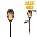 lampe solaire effet flamme moderne noire ip65 led spike jardinextérieur halloweenDecoration