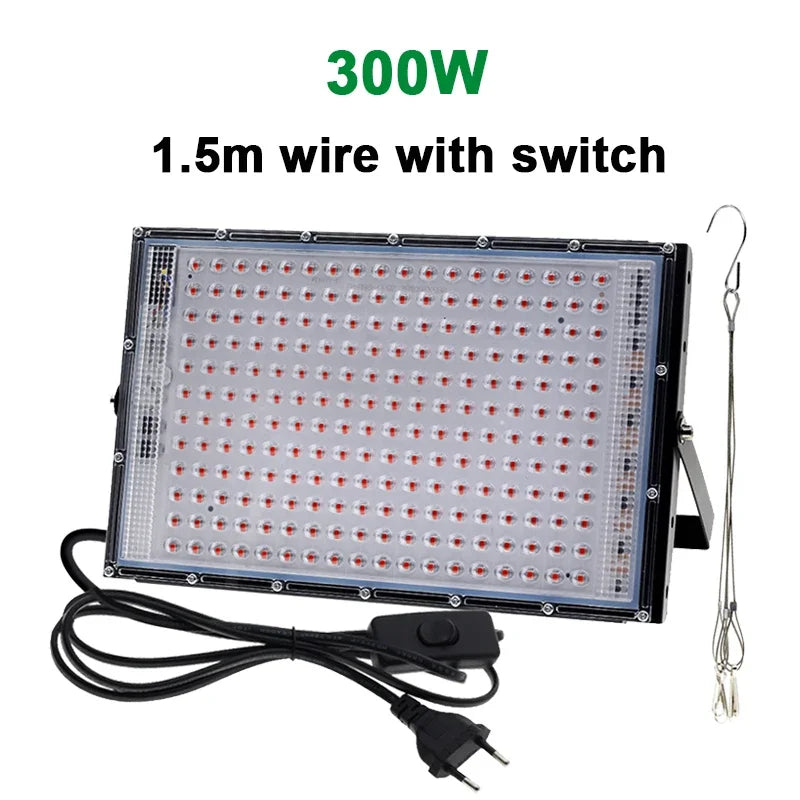 lampe led culture vegetale noire 100w 200w 300w 50w ip65 waterproof moderne tringle