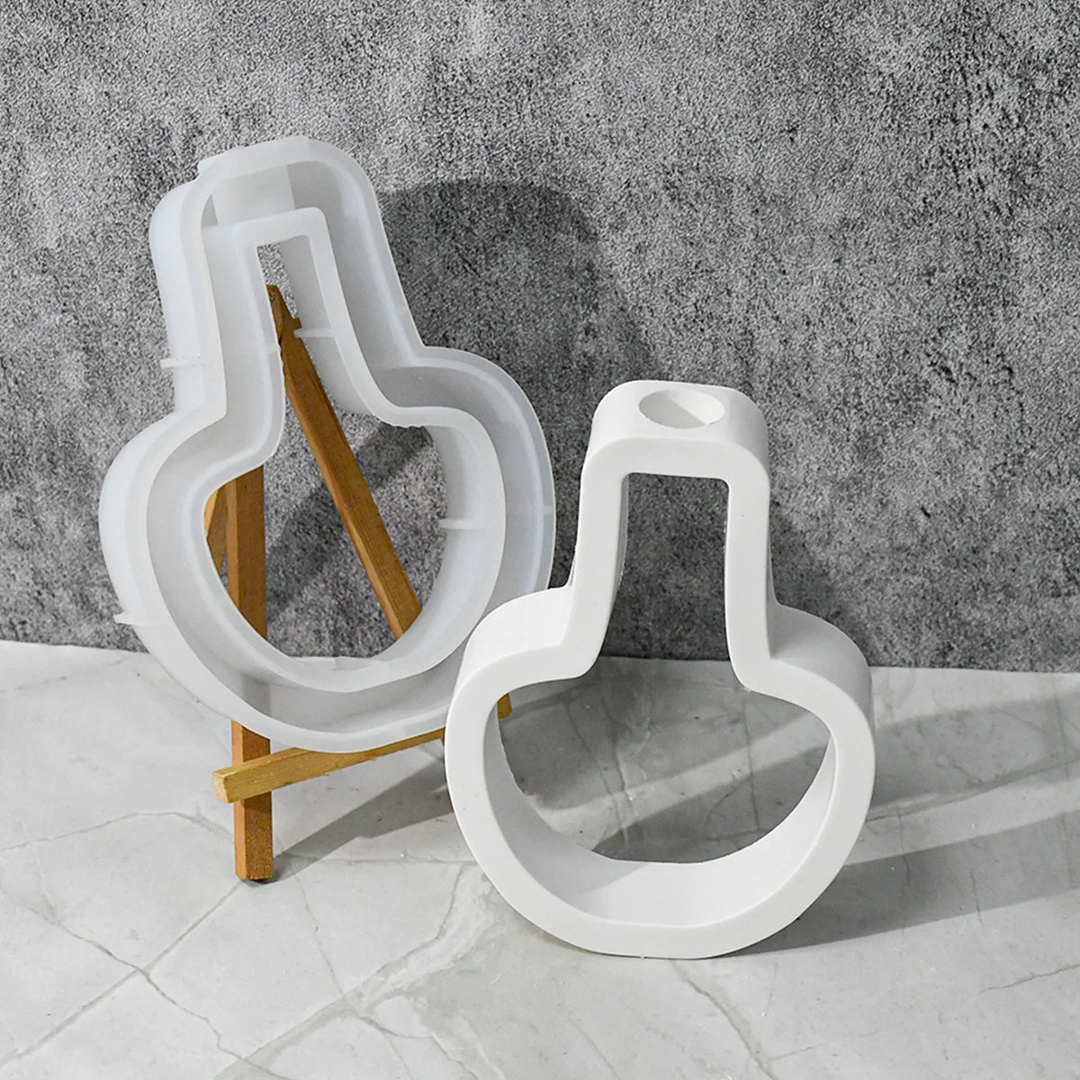 vases silicone blancs modernes contemporains artisanat bricolage hydroponiques gypse colle