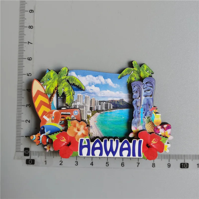 aimant réfrigérateur décoration voyage monuments américains villes californie souvenir magnetique pvc souple graphique
