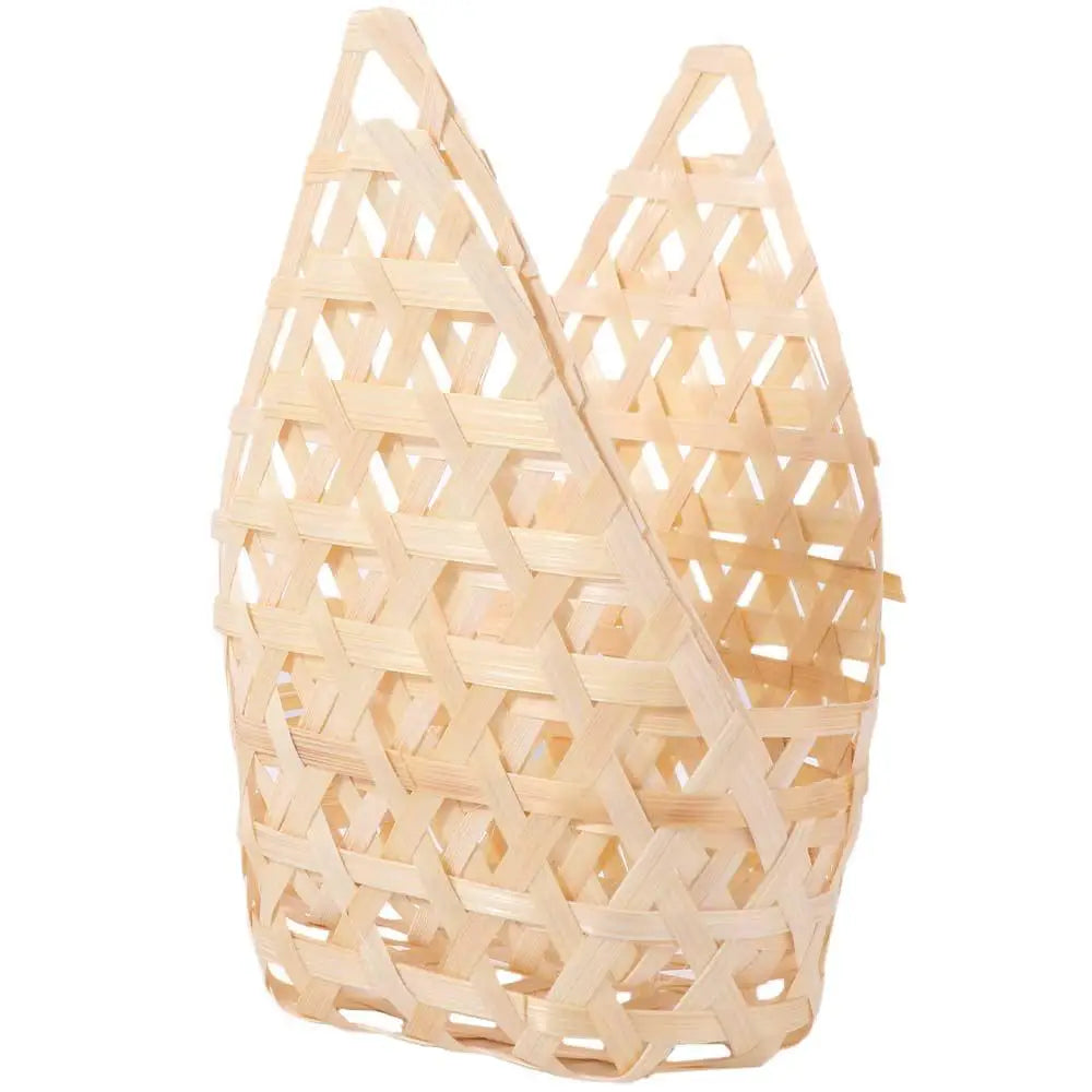 panier tressé bois naturel traditionnel artisanal rustique tomates cerises rougespaque beige clair