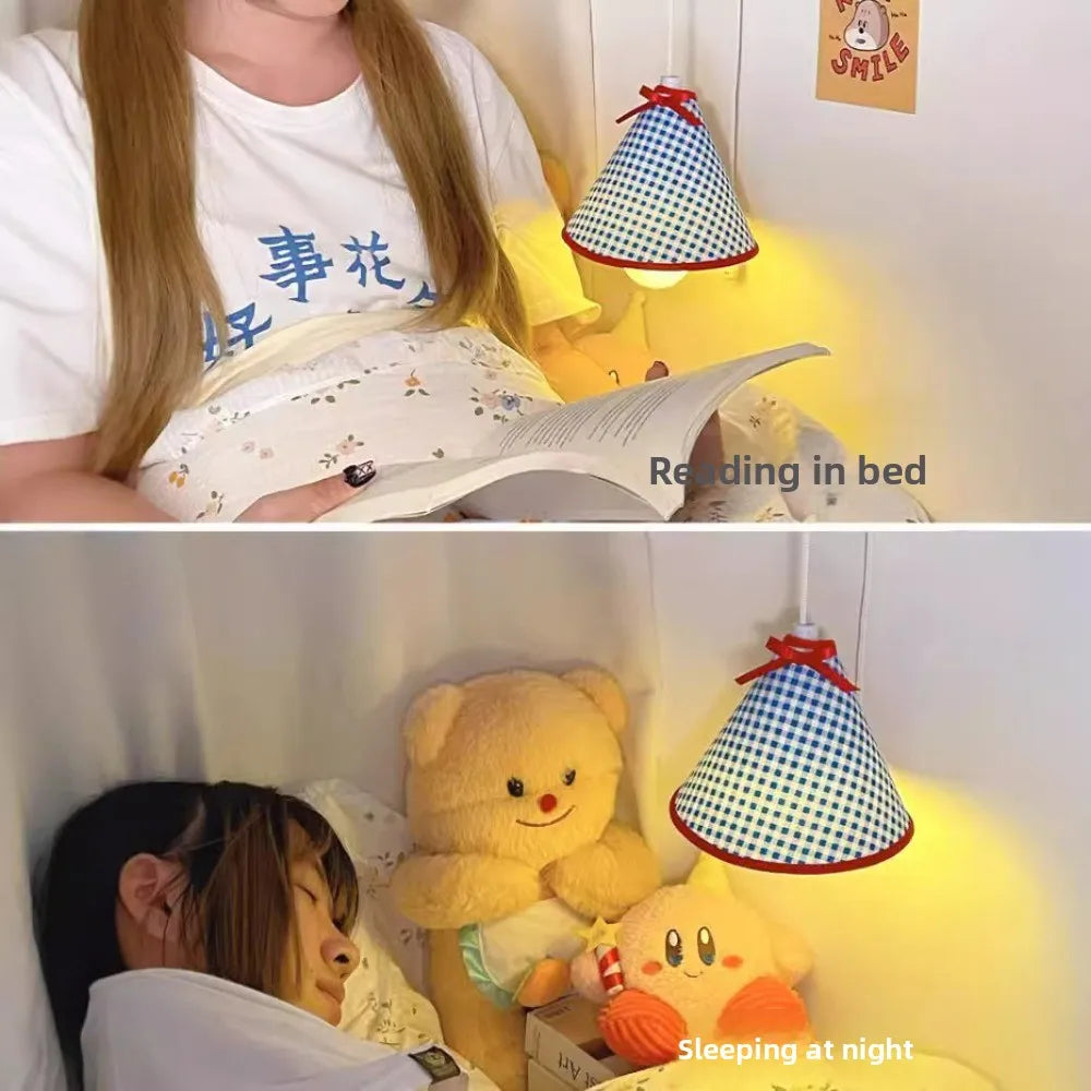 lampe pendante rouge blanche bleue carreaux pinocchio ours kirby chambre étudiant
