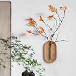 vase mural transparent feuilles automnales décoration murale moderne branches fleurs artificielles fixations murales différentes