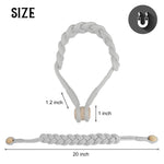 bracelet tressé blanc moderne boucle métal fixe unique accessoire mode 50cm