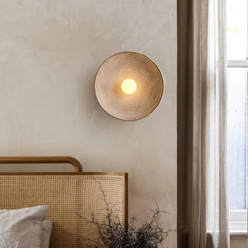 lampe murale moderne doré artisanal adhésif rayures concentriques chambre salon étude entrée