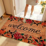 tapis d'entrée moderne fleurs colorées antidérapant résistant décoloration salon porte extérieur