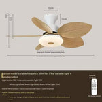 ventilateur led moderne feuilles palmier blanc beige opacité télécommande certification vde ul cqc