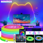 ruban led flexible multicolore tissé adhésif contrôleur usb moderne lumineux synchronisation musique
