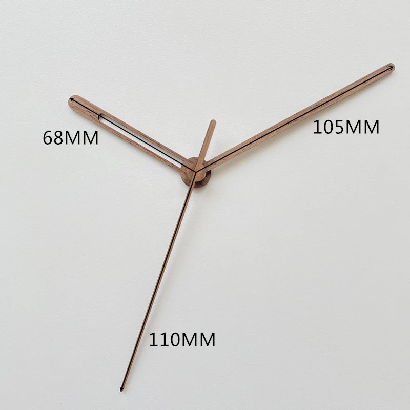 horloge murale aiguille bois moderne marron clair minimaliste quartz remplacement aiguilles montre