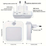 veilleuses led capteur mouvement blanc rouge moderne prise murale interrupteur luminosité chambre cuisine couloir