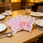 serviettes jetables papier forme papillon rose bleu fête anniversaire mariage décoration naissance cocktail