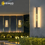 applique murale led marbre ornement doré or noir contemporaine élégante ip65 extérieur véranda