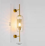 lampe murale moderne or transparent texture nid d'abeille éclairage chambre cuisine salle manger entree