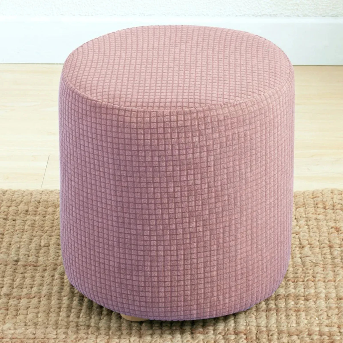 tabouret moderne carreaux rose pâle noir beige vert bleu marineôtel chambre salon coussin elastic