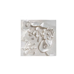 décoration murale plaque céramique motifs fleurs moderne suspendue blanche occasionnelle festive mariage anniversaire noël