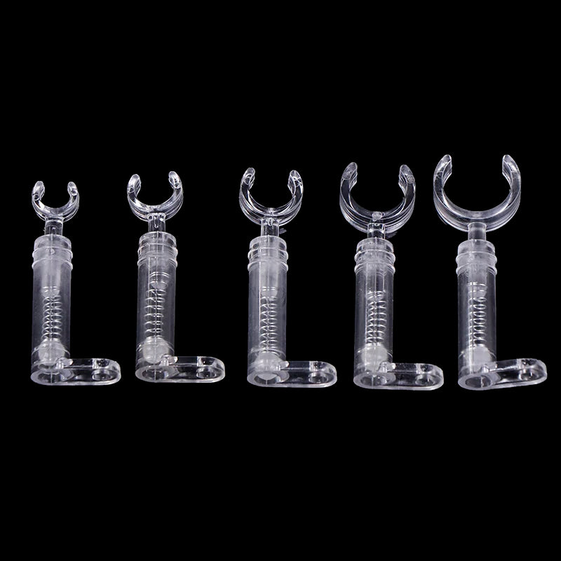 supports lumière néon clips transparents modernes légerement opaques variété tailles clips fixation