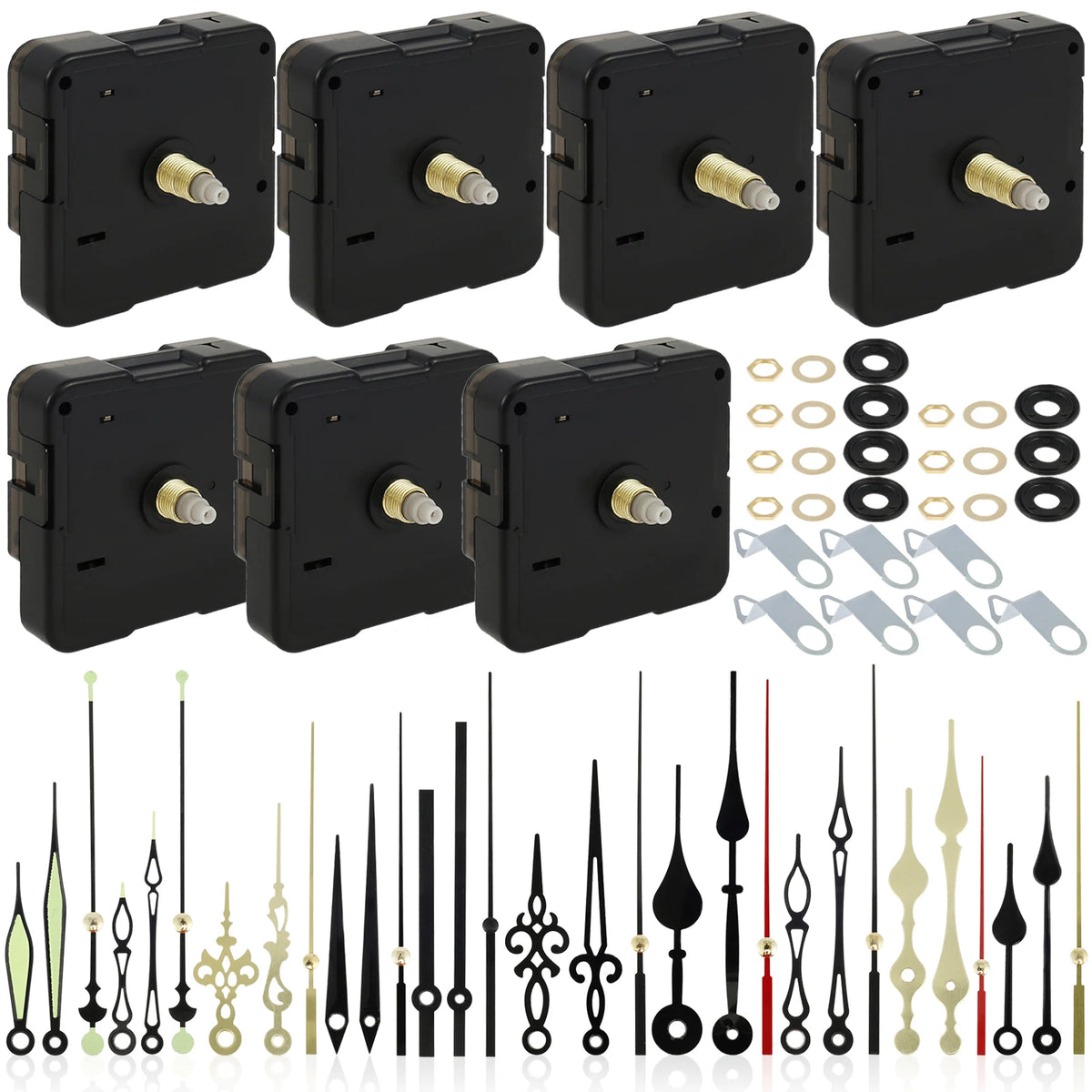kits mouvement horloges murales aiguilles diverses couleurs moderne diy bricolage entretoises clés réglage