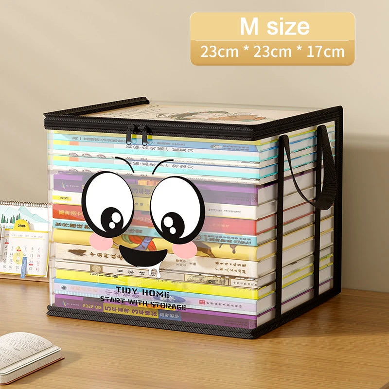 boîtes rangement transparentes moderne noires blanches souriantes FULL OF ENERGY TIDY STORAGE cordon serrage
