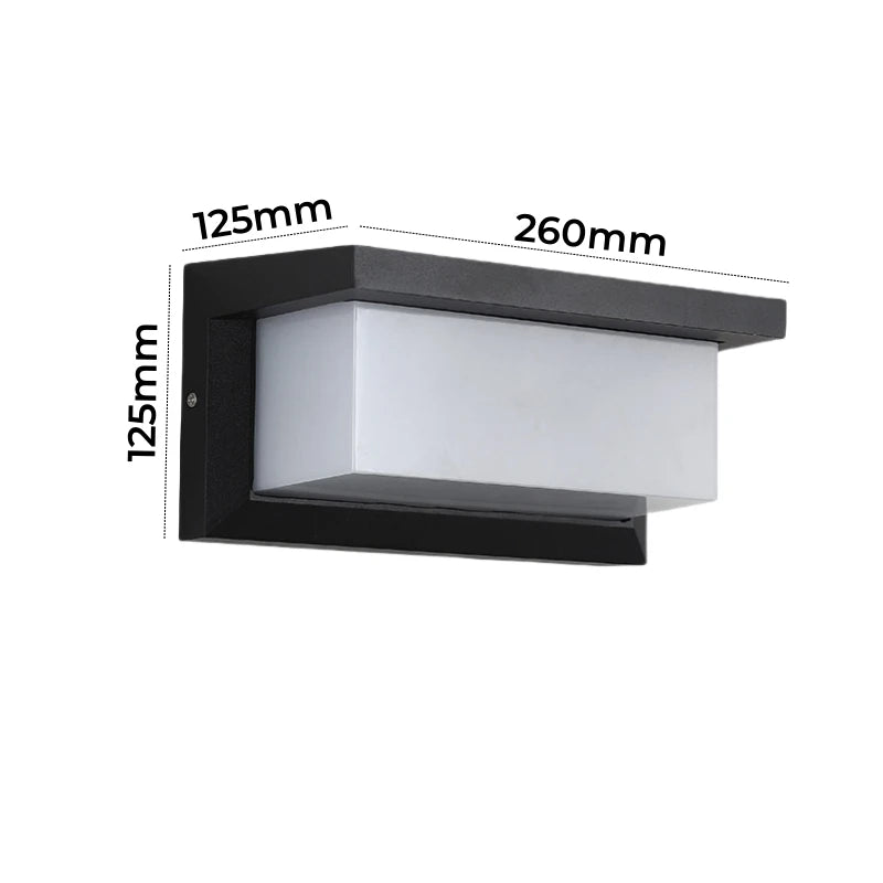 lampe murale moderne led ip65 étanche noir blanche éclairage extérieur jardin cloisonalley