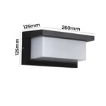 lampe murale moderne led ip65 étanche noir blanche éclairage extérieur jardin cloisonalley
