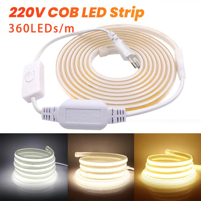 Ruban LED COB super lumineux blanc