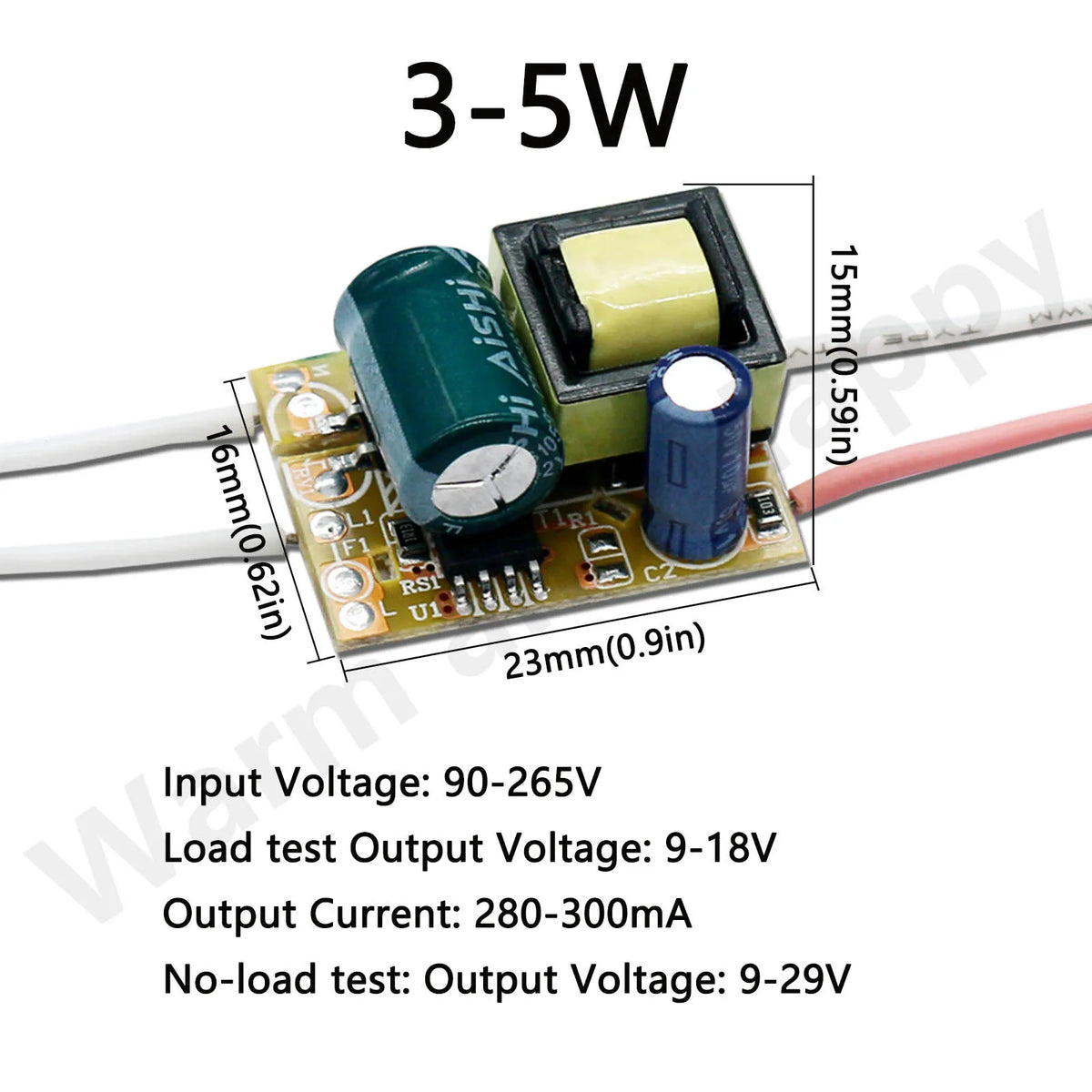transformateur alimentation led 300ma 120v 240v 12v 18v 12 26v vert jaune bleu