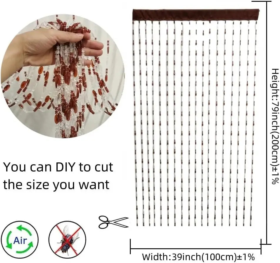 rideau marron blanc moderne hauteur 200cm largeur 100cm transparent opaques alternés