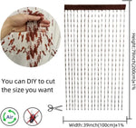 rideau marron blanc moderne hauteur 200cm largeur 100cm transparent opaques alternés
