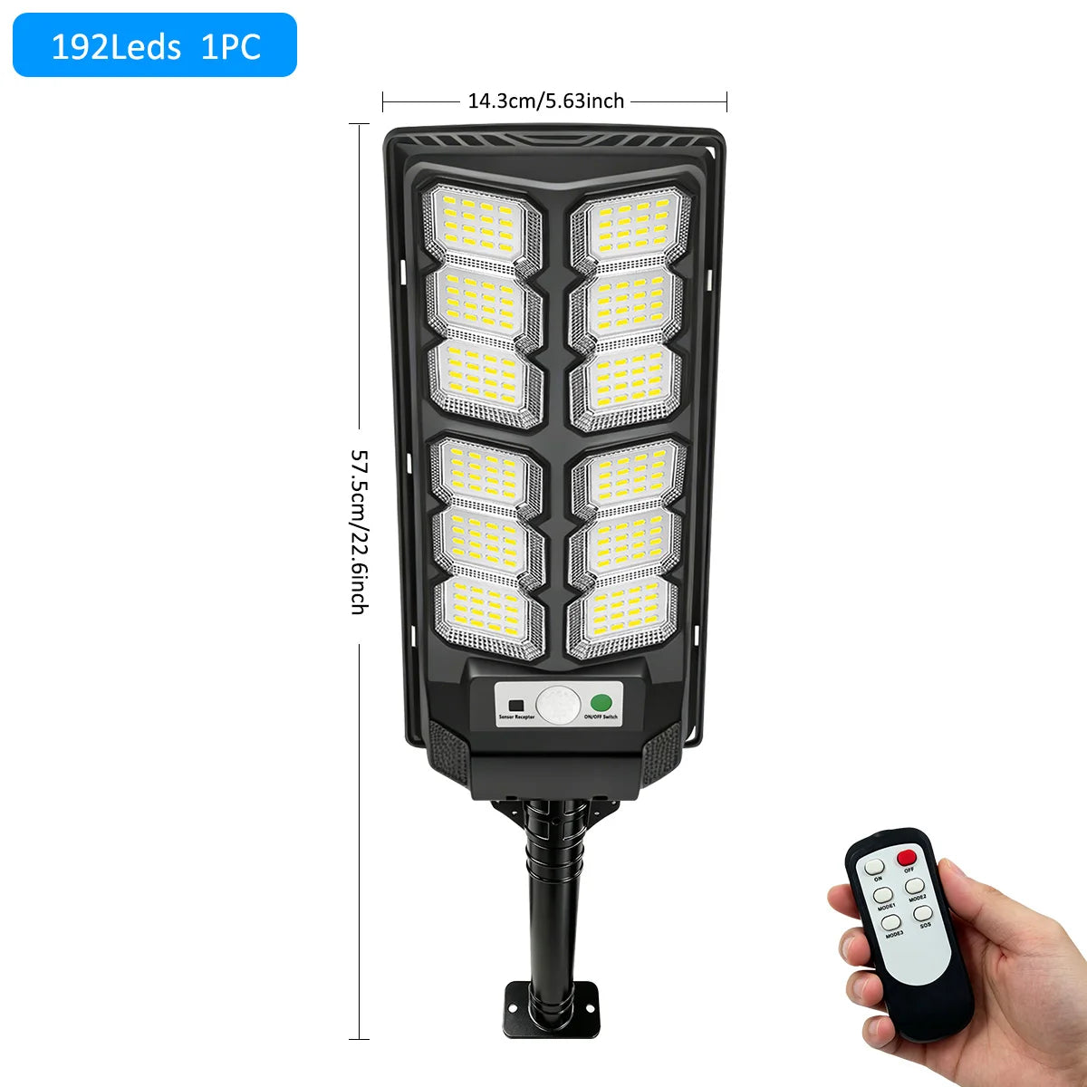 lampe solaire 96 led panneau solaire détecteur mouvement ip65 extérieur moderne autonomie batterie intégrée