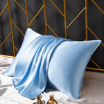 protège oreiller soie mulberry or blanc crème satiné moderne élégant enveloppe non toxique respectueux