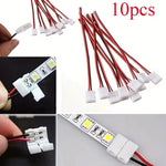 connecteurs led blanc rouge noir adhésifs modernes fonctionnels 10 pièces