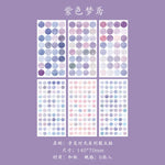 autocollants pastel couleur rose violet bleu vert orange calendrier notes délicats scrapbooking diy pièces