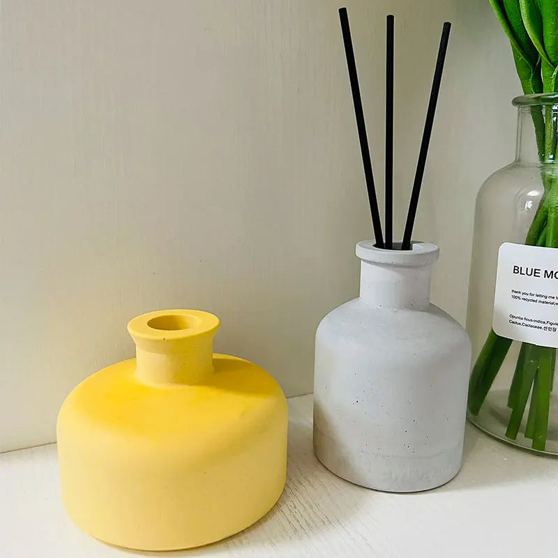 vases silicone rayés blanc gris jaune rose pâle moderne minimaliste
