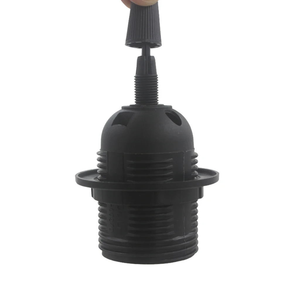 support lampe interrupteur 303 e27 câble 1.8m moderne vis blanc noir