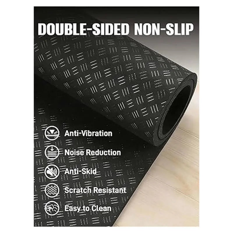 tapis anti vibration noir diamants protection sol bruit fitness machine plateau vibrant