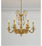 lustre suspendu classique ornements baroques cristal fer doré semi encastrée(touches) haute qualité